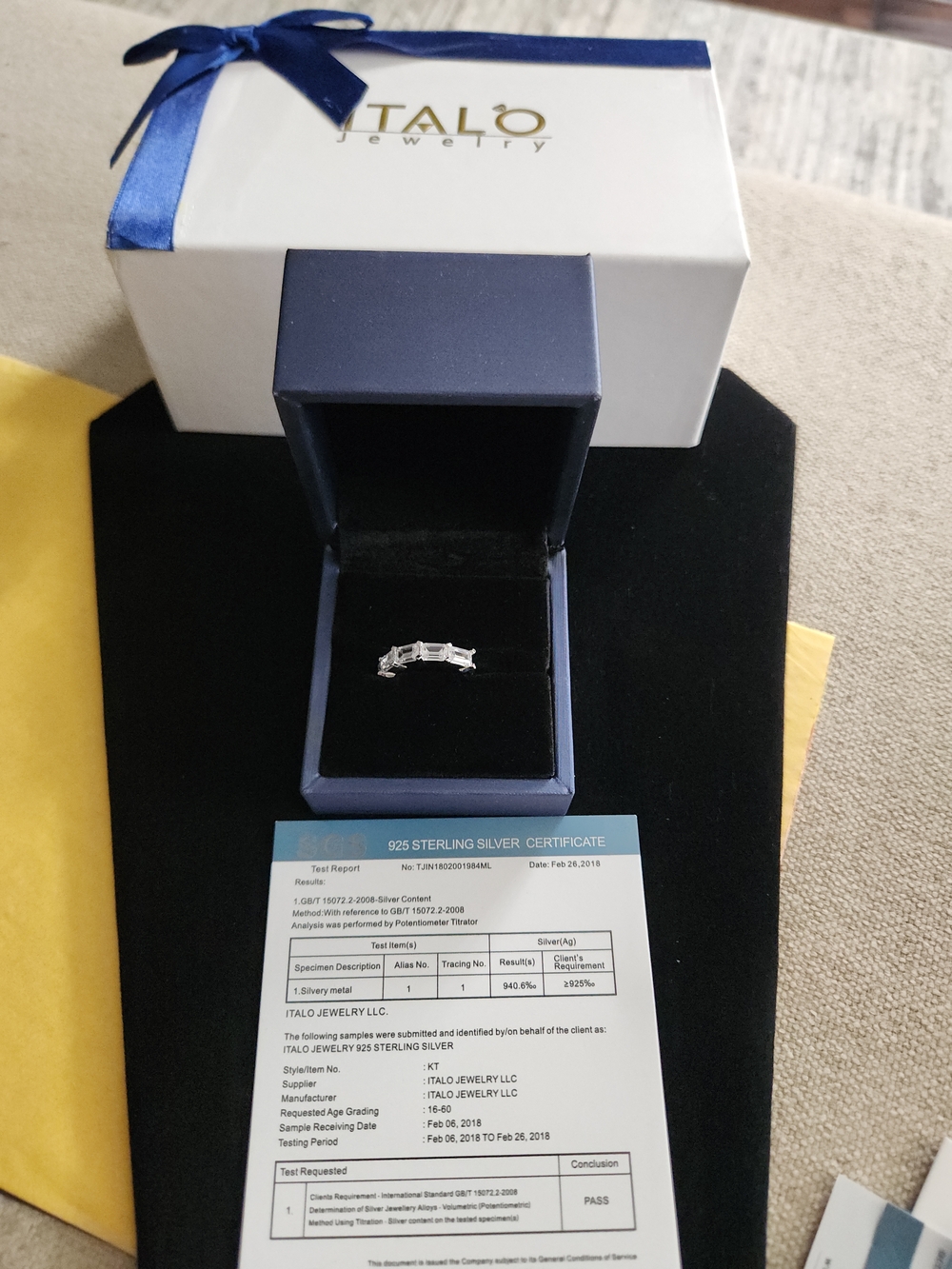 White Sterling Silver Cubic Zirconia Ring
